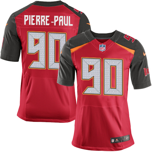Nike Buccaneers #90 Jason Pierre-Paul Red Team Color Men's Stitched NFL New Elite Jersey - Click Image to Close